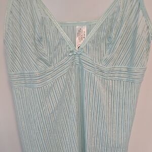 Vintage Cabernet Mint Green And Gold Chemise Intimates